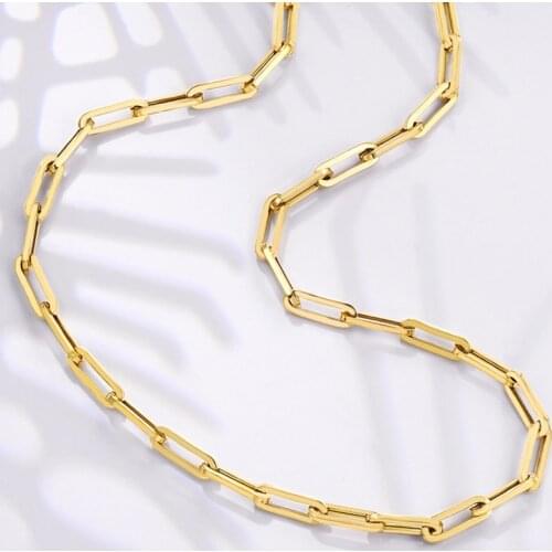 Sinya 18k Au750 Gold Jewelry Necklace Bracelet Anklet DIY Making Accessories Components Finding Big Square Cable O Chain Hot