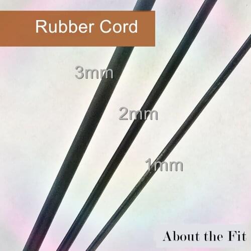 About the Fit Rubber Cords 2mm 6M Crafting Beading Threads Handmade Bracelet Necklace Lacing String Finding Jewelry Accessories