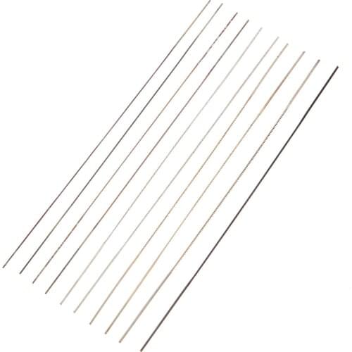 10Pcs 0#/1#/2#/4#/6# Fine-toothed Jig Saw Blades Woodworking Tool Scroll Saw Blades For Wood Metal Cutting Power Tool 130mm