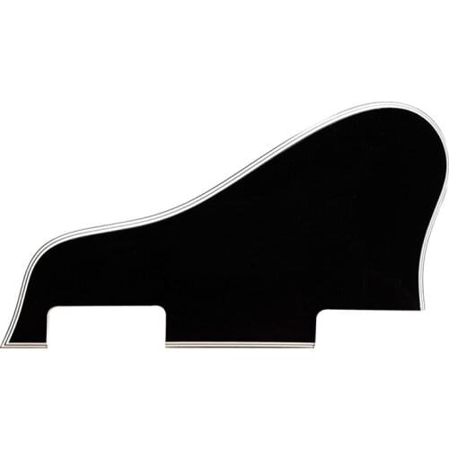 Pleroo Custom Guitar pickgaurd - For ES 335 No screw hole Jazz Archtop Guitar Pickguard Scratch Plate, 5 Ply Black