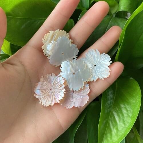 5pcs/Lot Factory Direct Sale DIY Pendant Fashion Accessories Jewelry Natural Flower Shell 28mm For Jewelry Making