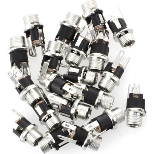 Connector DC panel with jack socket 5.5mmx2.1mm, 20 pieces