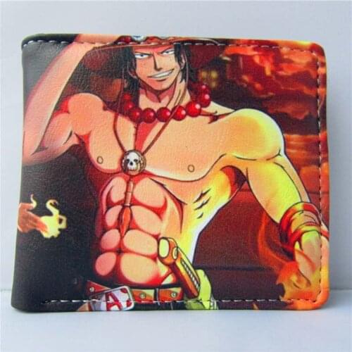 Anime One Piece Folding Wallet/High Quality Short PU Ace Purse