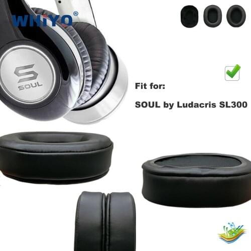 Replacement Ear Pads for SOUL by Ludacris SL300 SL 300 SL-300 Headset Parts Leather Cushion Velvet Earmuff Headset Sleeve Cover