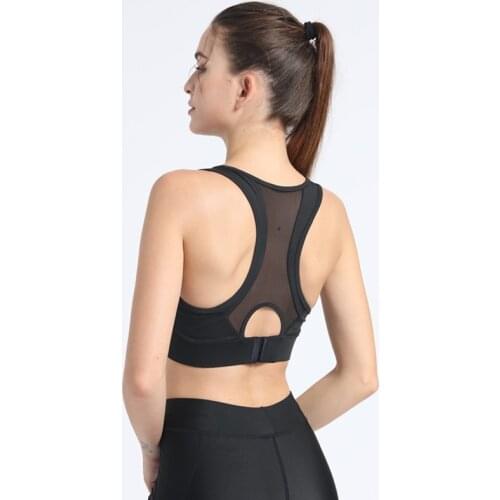Black Sports Bra Top for Fitness Women Push Up Yoga Running Gym Femme Active Wear Padded Underwear Crop Tops Female Plus size