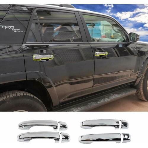 External Door Handle Knobs Trim Decor Cover For Toyota 4Runner 2010-2019 Chrome