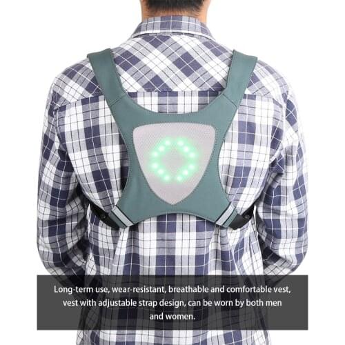 LED Cycling Vest Outdoor Night Cycling Glowing Warning Remote Control Vest Safety LED Turn Signal Light Vest Bike Accessories
