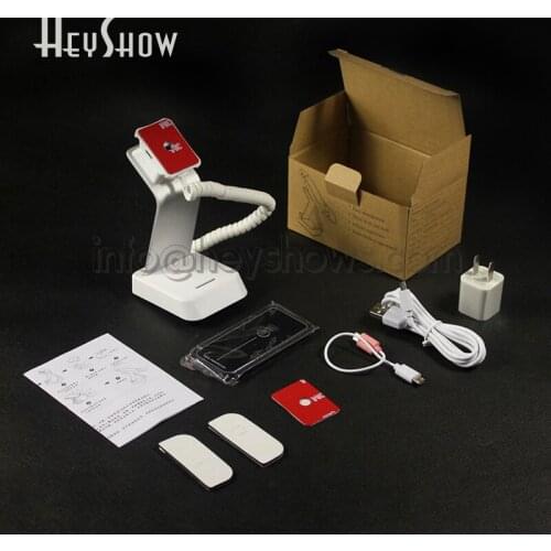 10PCS Mobile Phone Security Stand iPhone Burglar Alarm Stand Charging Cell Phone Anti-Theft Holder Bracket For Retail Shop