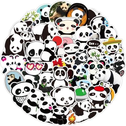 50Pcs/Pack Cute Panda Graffiti Stickers Divination Stickers For Luggage Laptop Refrigerator Motorcycle Skateboard Pegatinas