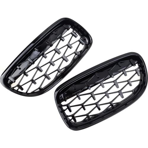 51137201967 51137201968 51137201969 51137201970 1 Pair Car Shiny Black Diamond Meteor Style Grille Fit For BMW E90 LCI Facelift