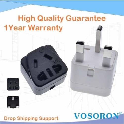 UK Travel Adapter, AUS US EU Euro Power Socket to BS1363-A plug,BS Tyep G charge power plug 250V10A With Safety Shutter