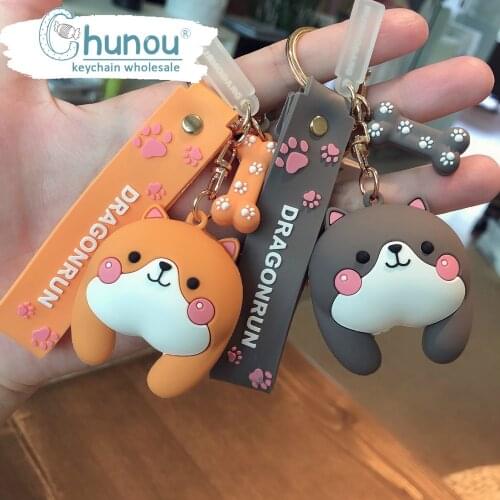 Cute Cat Butt Keychain Creative Cartoon Anime Kitty Car Key Chain Women Bag Pendant Girl Keyring Student Lovers Holiday Gifts