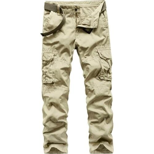 Mens Cargo Pants New Arrival Casual Mens Cotton Multi Pocket Trousers Men Brand Long Pants Military High Quality Army Style F36