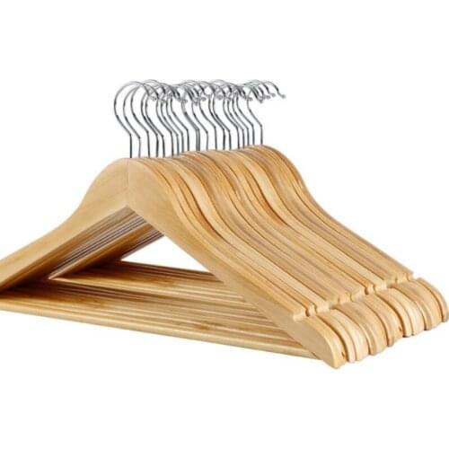 Wooden Non Slip Storage Clothes Hanger Coat Stand For Dry And Wet Dual Cloth Purpose Rack LX4402