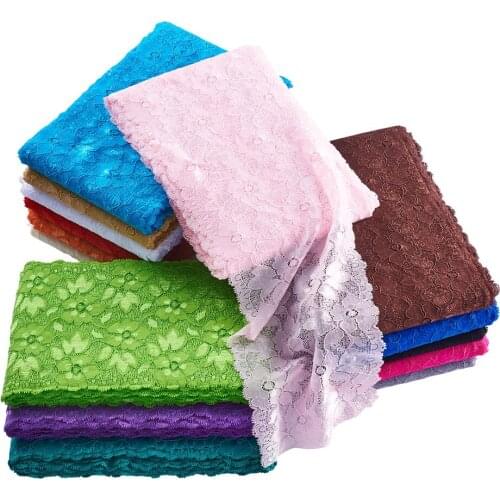 10yards Stretch Elastic Lace Trim Floral Pattern Lace Ribbon for Sewing Dress Decoration Gift Wrapping DIY Jewelry Making 16cm