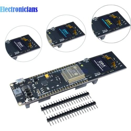 ESP32 ESP-32 ESP8266 CP2102 0.96 Inch OLED Display 18650 Lithium Battery WiFi Bluetooth Shield Development Board Module