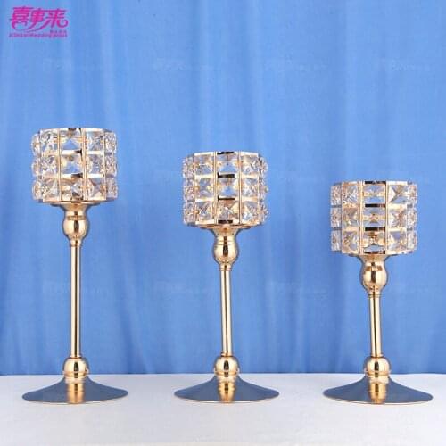 Europe new style Wedding Candle Holders iron metal candle holder gold color Table decoration candlestick HP077