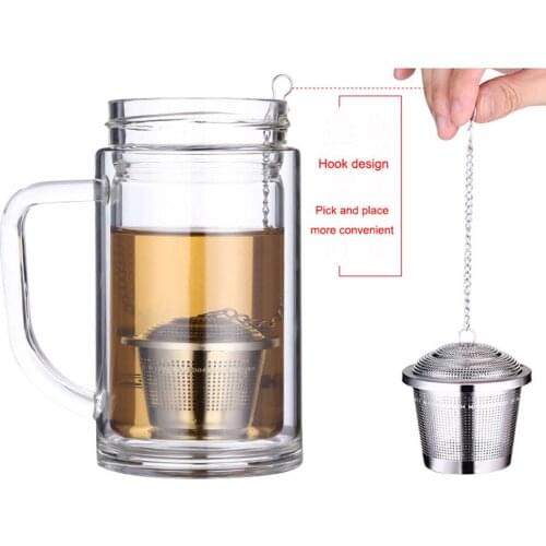 Reusable Tea Strainer Loose Teapot Leaf Spice Filter Tea Strainer Infusor Mesh Tool Accessories Stainless Steel Mesh Tea Infuser