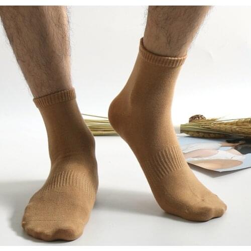 Harajuku 4 Pairs/Lot Men Double Needle Natural Coloured Cotton Socks Male Long Tube Green Business Casual Sox High End Meias