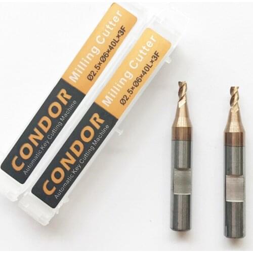 Best Quality 2 pieces / lot 2.5mm Milling Cutter for Mini IKEYCUTTER CONDOR XC-007 Master Series