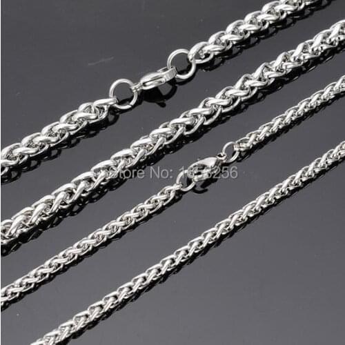 4mm/6mm Stainless Steel Fashion Chain Link Necklace Boys Mens Jewelry 20''-36