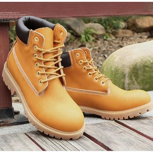 Ein Gedi Four seasons couple neutral Martin boots male cowboy motorcycle high-top leather military breathable lace large size