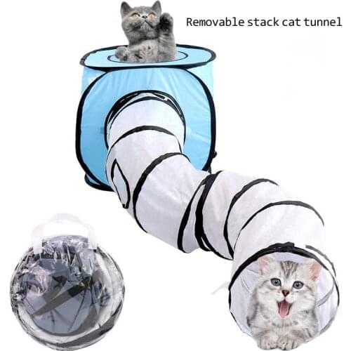 New Tent S-Type Cat Tunnel Factory Direct Sales Indoor Outdoor Pet Cat Toys Foldable Cats Tunnel Pet Supplies Cat Training Toys