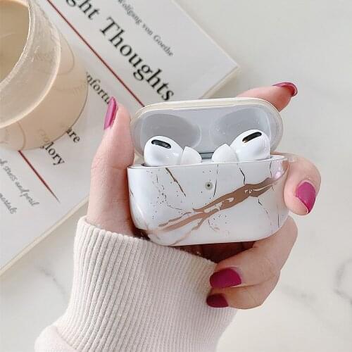 Netarlier New Wireless Bluetooth Earphone Case For Apple AirPods Pro Rose Gold Chrome Pink White Black IMD Soft Protective Cover