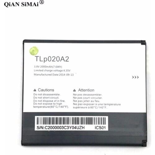 New High Quality TLp020A2 2000mAh battery For Alcatel one Touch Pop Star LTE A845L / POP S3 OT5050 5050X