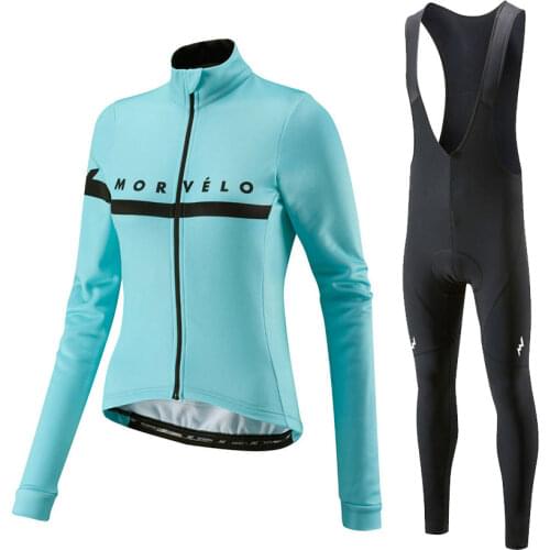 2019 Morvelo Autumn Long Sleeve Pro Cycling Jersey Female Racing Bike Clothes Sports Wear Retro Bicycle Clothing Maillot Uniform