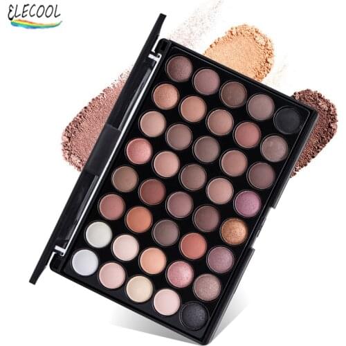 ELECOOL 40 Colors Matte Eyeshadow Palette Earth Color Shimmer Glitter Earth Eye Shadow Power Set Cosmetic Makeup Beauty Tools