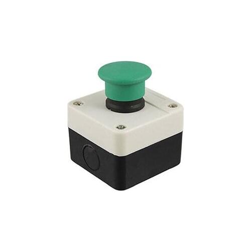 AC 400V Green Mushroom Pushbutton Switch Normally Open