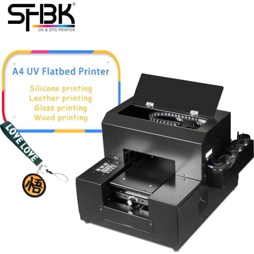 Flat UV printer with multi-function A3 size LED UV cooling for keychain/card/mobile phone case/T-shirt printing