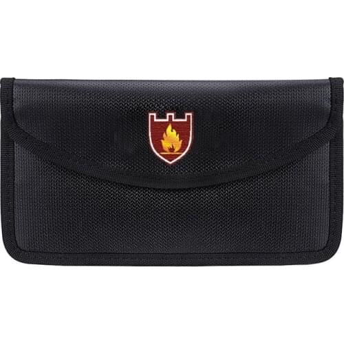Portable Fireproof & Waterproof Document Envelope File Folder Cash Pouch Valuables Money Bag Anti-Signal Bag