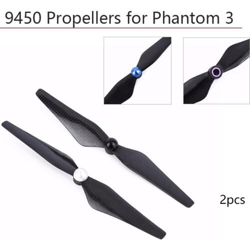 2 Pieces 9450 Carbon Fiber Propellers for DJI Phantom 3 Phantom 2 Upair Drone Self Locking Blade Durable 9450 Props Accessories