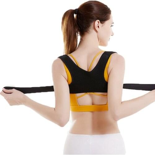 Adjustable Posture Corrector Back Support Strap Shoulder Black Invisible Clavicle Back Correction Spine Support Orthopedic Belt