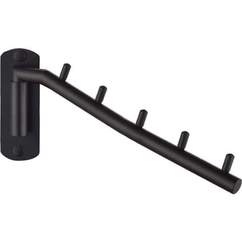 Folding Clothes Hanger Rack,Stainless Steel Swing Arm Hook Holder,Clothing Hanging System Drying Closet Storage Organize