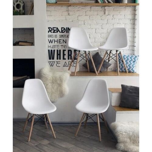 4 PCS Dining Chair Lounge Chair, European Style,Elegant and Comfortable, Easy to Assemble for Kitchen Room 81.5x53x46 cm