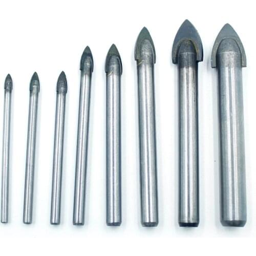 Triangle Drill Bits 3/4/5/6/8/10/12/14mm Brocas Marble Drilling Center Dremel Cutting Power Tools For Mirror Ceramic Glass Tile