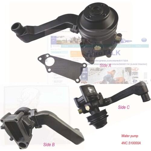 The water pump with seat gasket for Yituo engine 4NCA, Part number: 4NC.510000A