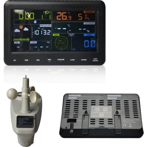 WH2950 Solar Weather Station Can Be Connected To PC 433MHz Professional Wireless Meter Forecaster Color Display Auto Uploading