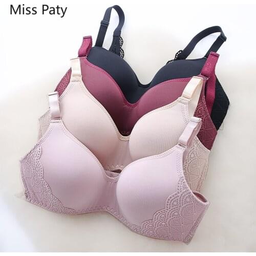 Plus size women 's underwear wireless push up top bra seamless sexy lace back large size lingerie lady wide back bras for women