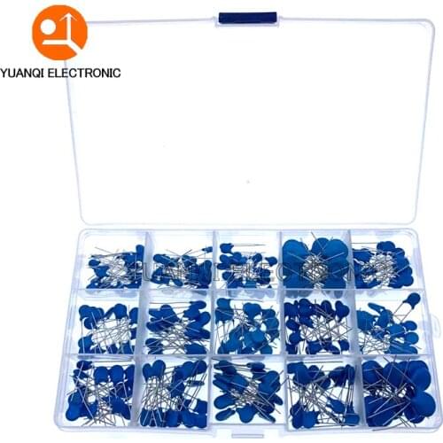 15Values*20Pcs Capacitor Set High Voltage Ceramic Capacitors Assortment Assorted Kit Box 1nF 2.2nF 10nF 22nF 0.47nF 0.56nF-10nF