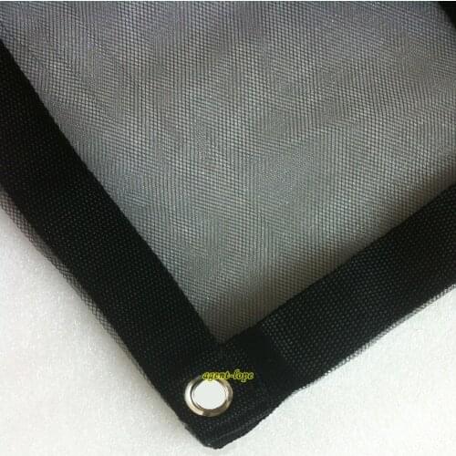2.4x2.4m 8'x8' 8x8 Double-layer Black Gauze Net Black Double Scrim Butterfly Fabrics for Light Weakening