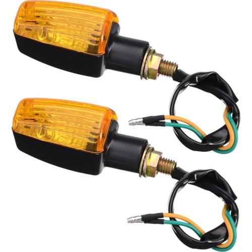 2pcs Motorcycle Scooter Mini Turn Signal Indicator Light High Quality Amber Yellow Lamp Bulb 7.7x3.4x4cm DIY Accessories Parts