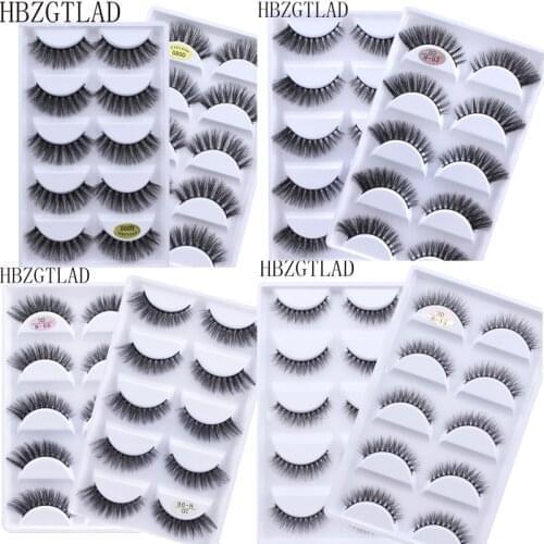 50/100box 3D Mink Hair Natural Cross False Eyelashes Long Messy Makeup Fake Eye Lashes Extension Make Up Beauty Tools maquiagem