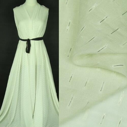 Beige white background silk fabric for dress 140cm width special price,SFF134