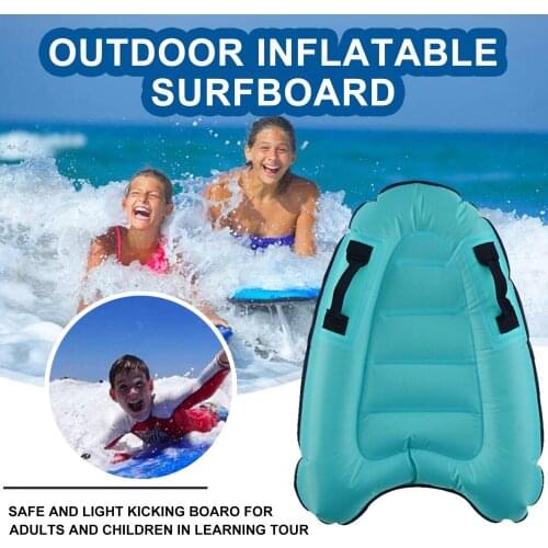 Children Outdoor Inflatable Surfboard Portable Surfing Water Bodyboard Handles With I9C8 Swimming Pool Beach Floating Mat Pad#g4