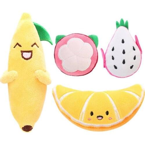 Cat Grinding Catnip Toy Funny Interactive Plush Cat Toy Pet Kitten Chewing Toy Fruit Shape Bite Cat mint toys For Teeth Cleaning