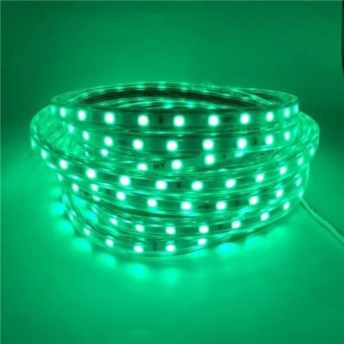 IP67 5050 Flexible LED Strip light AC220V 60leds/m Waterproof IP67 Led Tape LED Light With EU Power Plug 1M/2M/3M/5M/10M/15M/20M